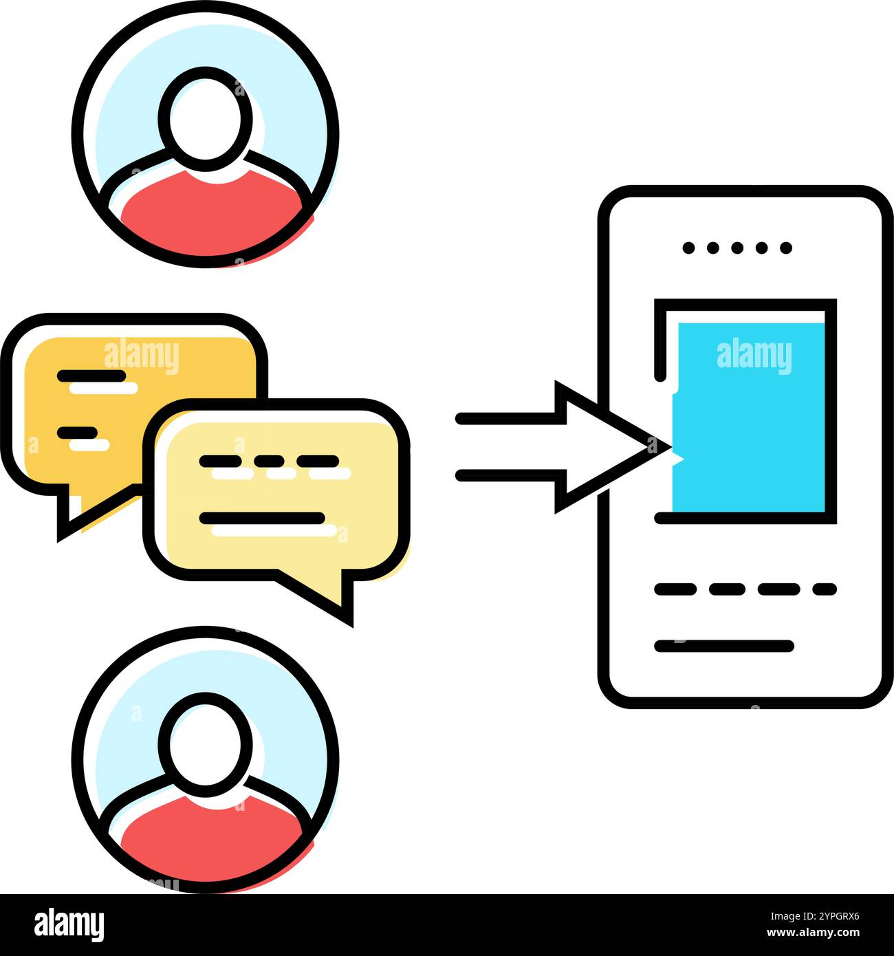 design critique ux ui color icon vector illustration Stock Vector Image ...