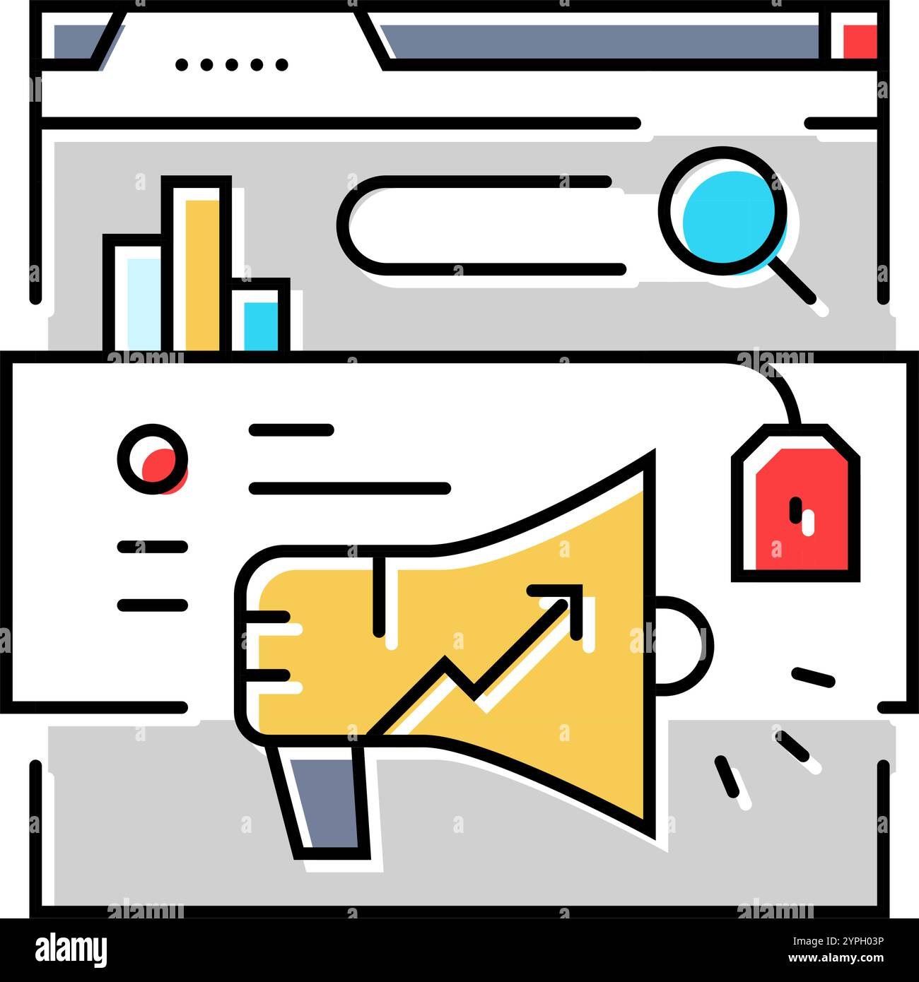 page authority seo color icon vector illustration Stock Vector Image ...