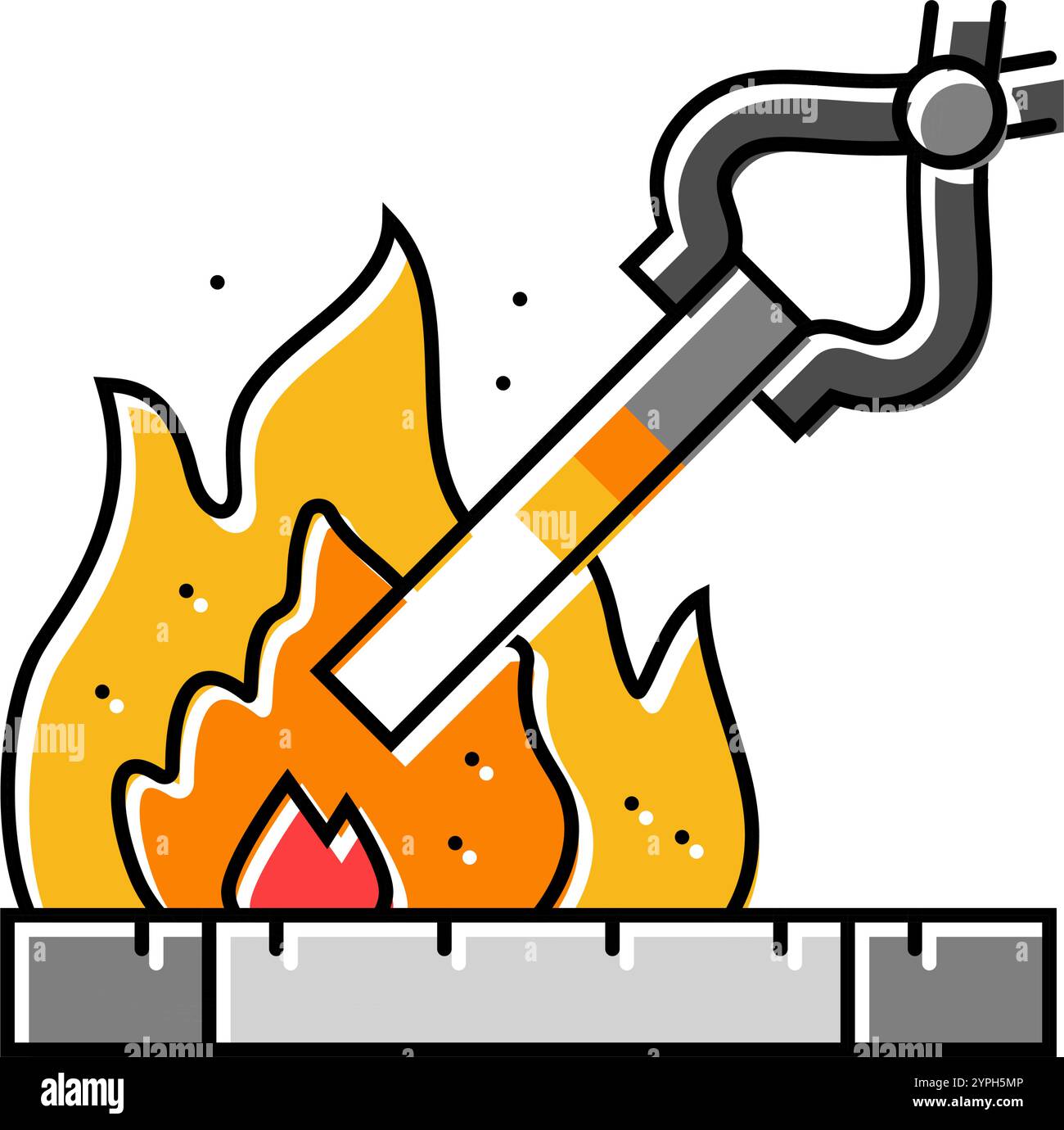 heat treatment blacksmith color icon vector illustration Stock Vector ...