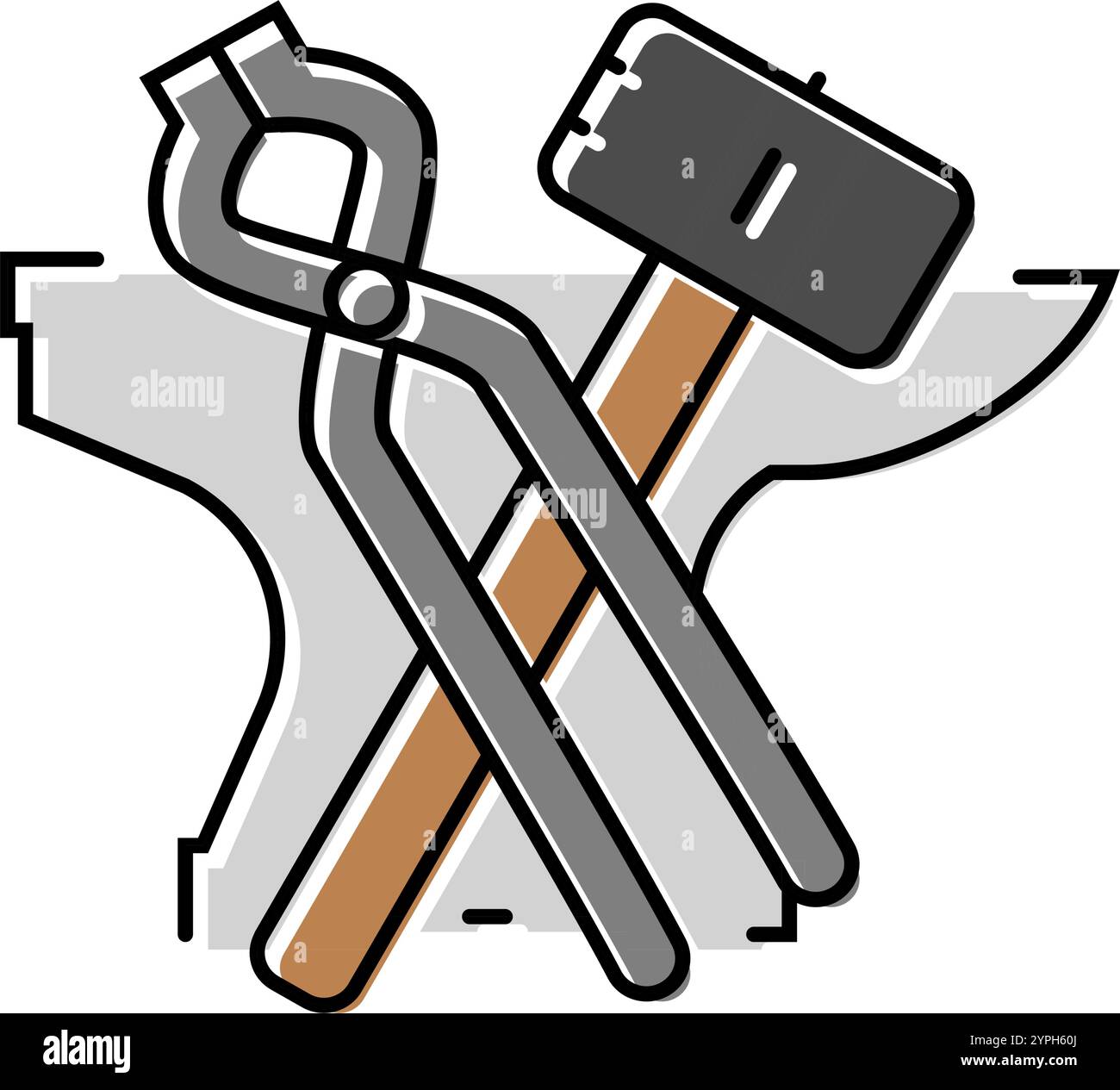 metal artist blacksmith color icon vector illustration Stock Vector ...