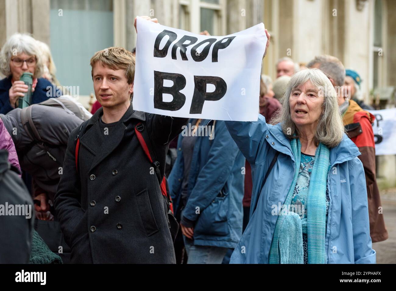 London, UK. 30 November 2024. Climate activists from the Climate Choir Movement stage a protest inside the British Museum against PB sponsorship deal with the museum. Credit: Andrea Domeniconi/Alamy Live News Stock Photo