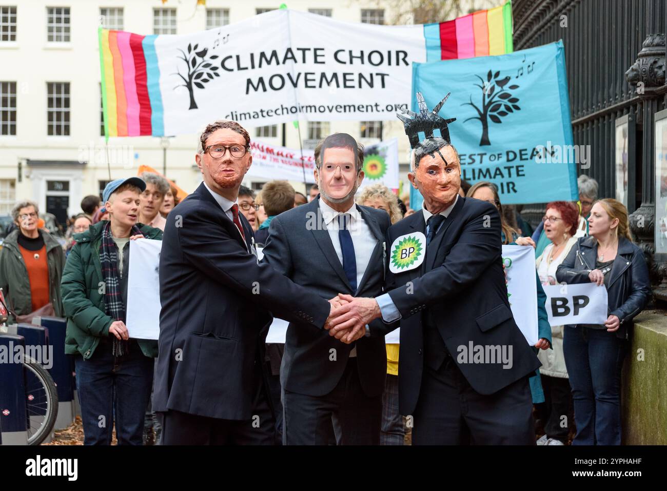 London, UK. 30 November 2024. Climate activists from the Climate Choir Movement stage a protest inside the British Museum against PB sponsorship deal with the museum. Credit: Andrea Domeniconi/Alamy Live News Stock Photo