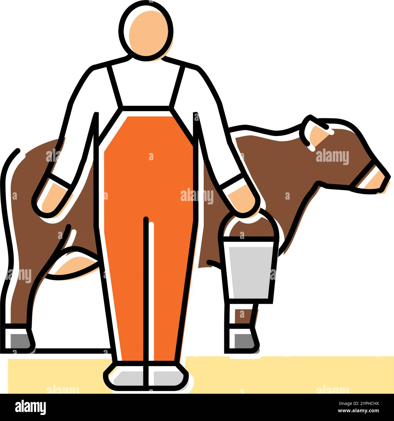 cow field color icon vector illustration Stock Vector Image & Art - Alamy