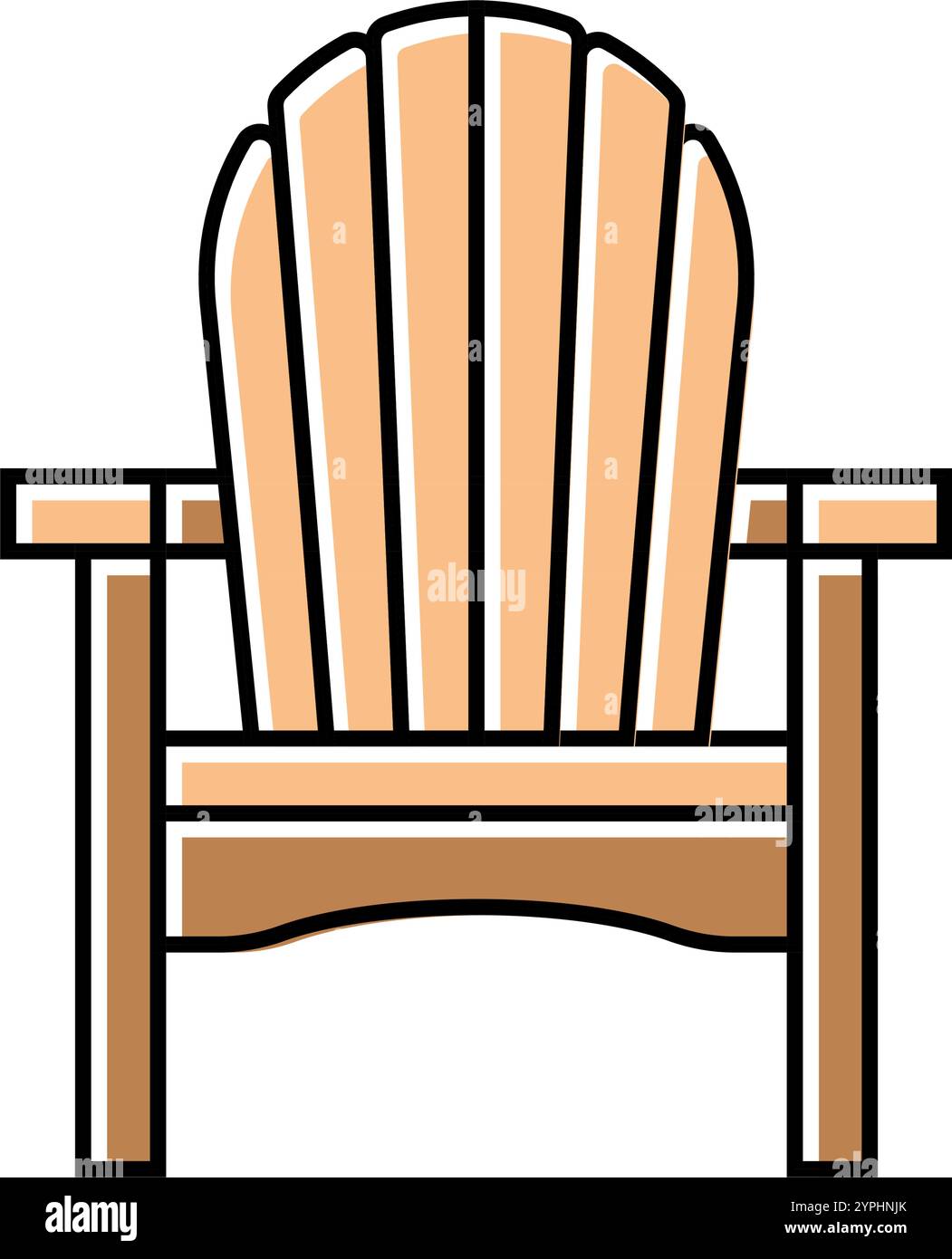 adirondack chair outdoor furniture color icon vector illustration Stock ...