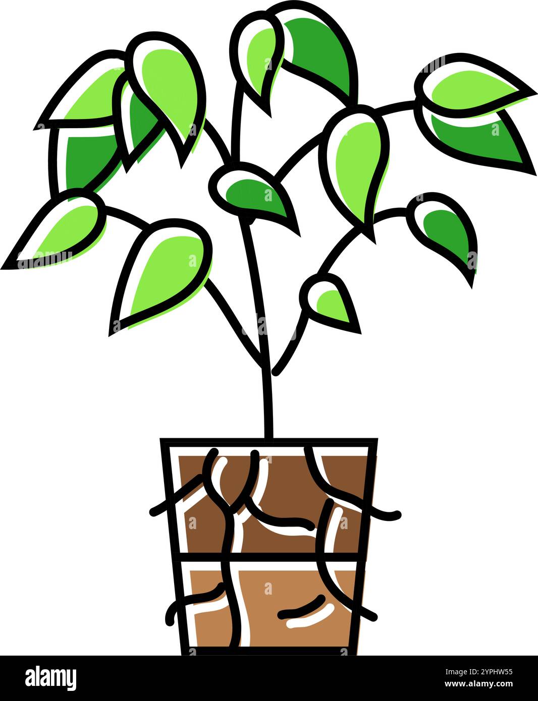 transplanting urban gardening color icon vector illustration Stock ...