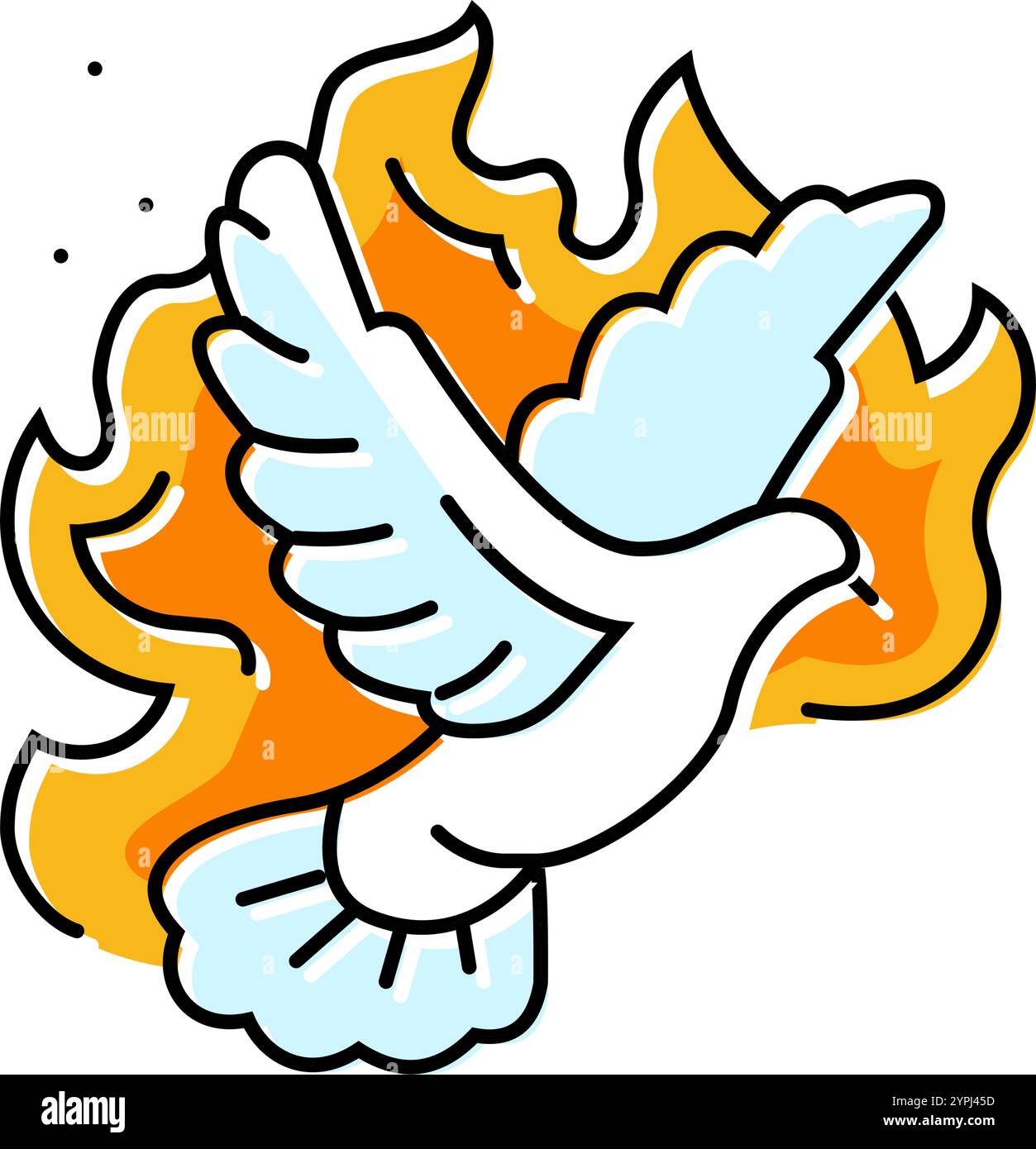 pentecost feast catholic holiday color icon vector illustration Stock ...