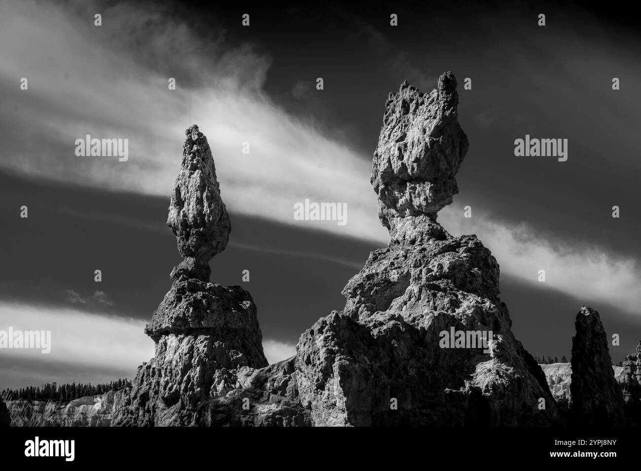 Bryce point sedimentary rock Black and White Stock Photos & Images - Alamy