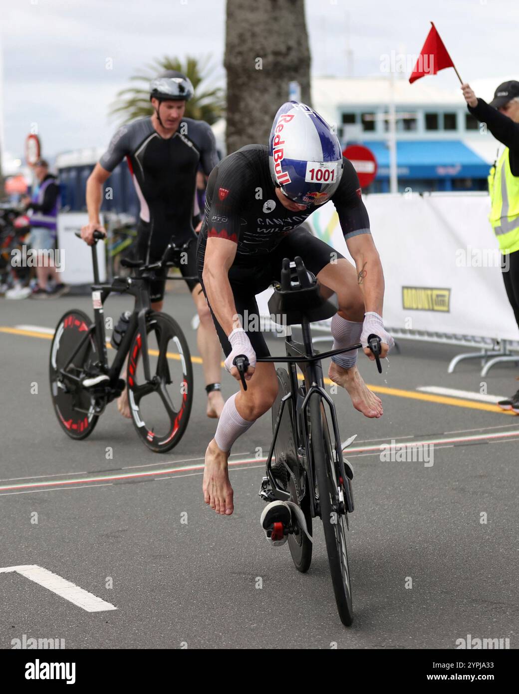 Hayden Wilde, of New Zealand, at the 2024 Triathlon New Zealand GenX ...