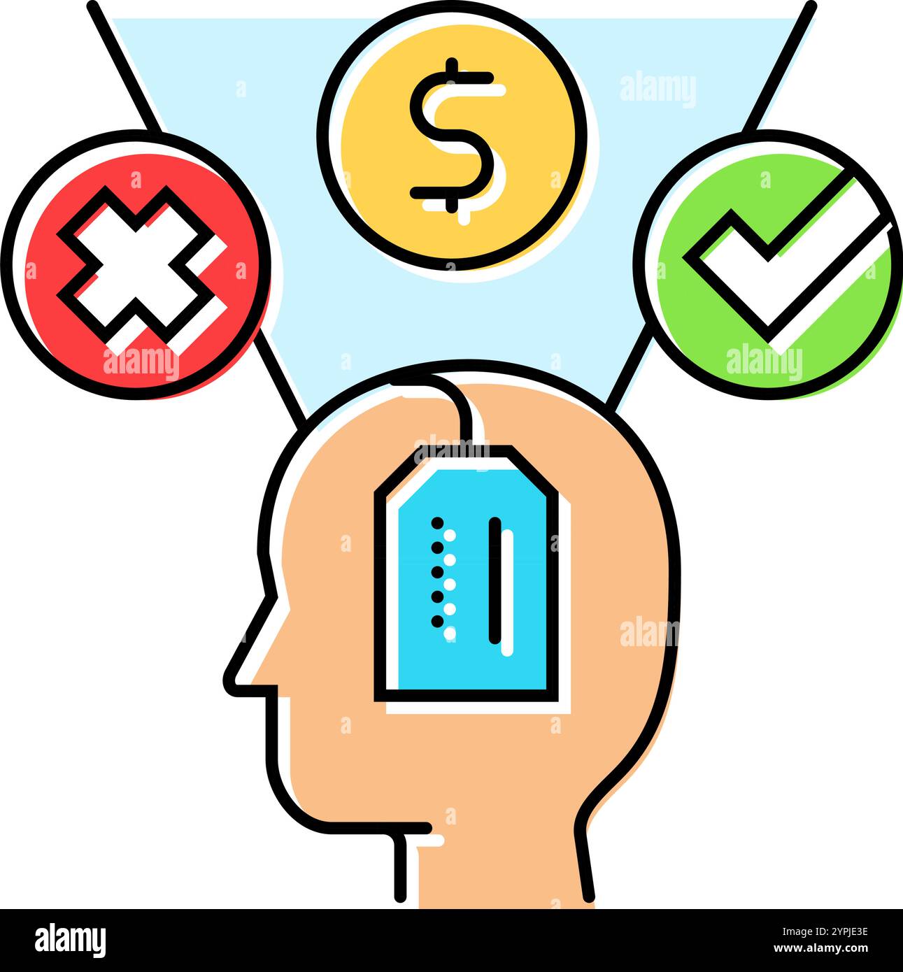 Consumer Decision Making Consumer Behavior Color Icon Vector
