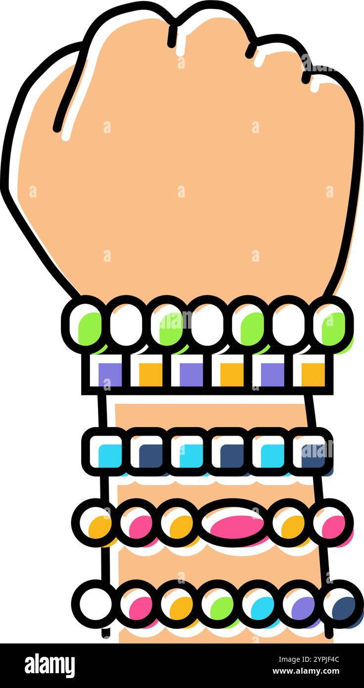 kandi rave retro color icon vector illustration Stock Vector Image ...