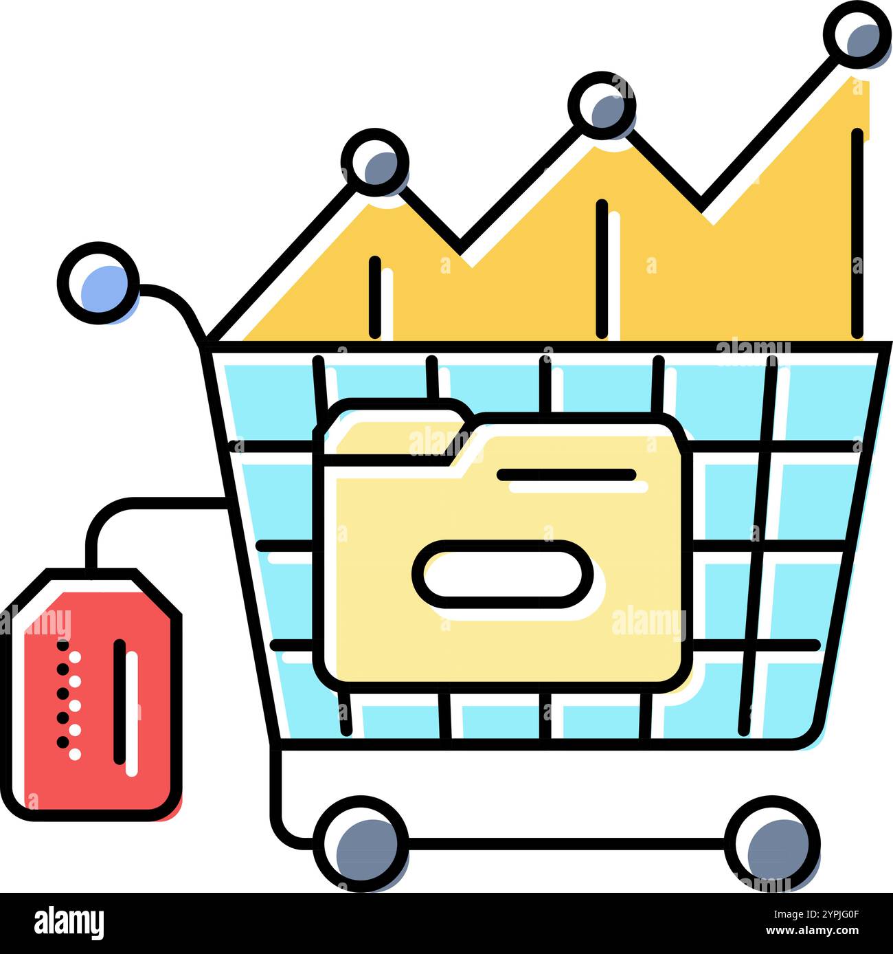 data analysis technical sales engineer color icon vector illustration ...