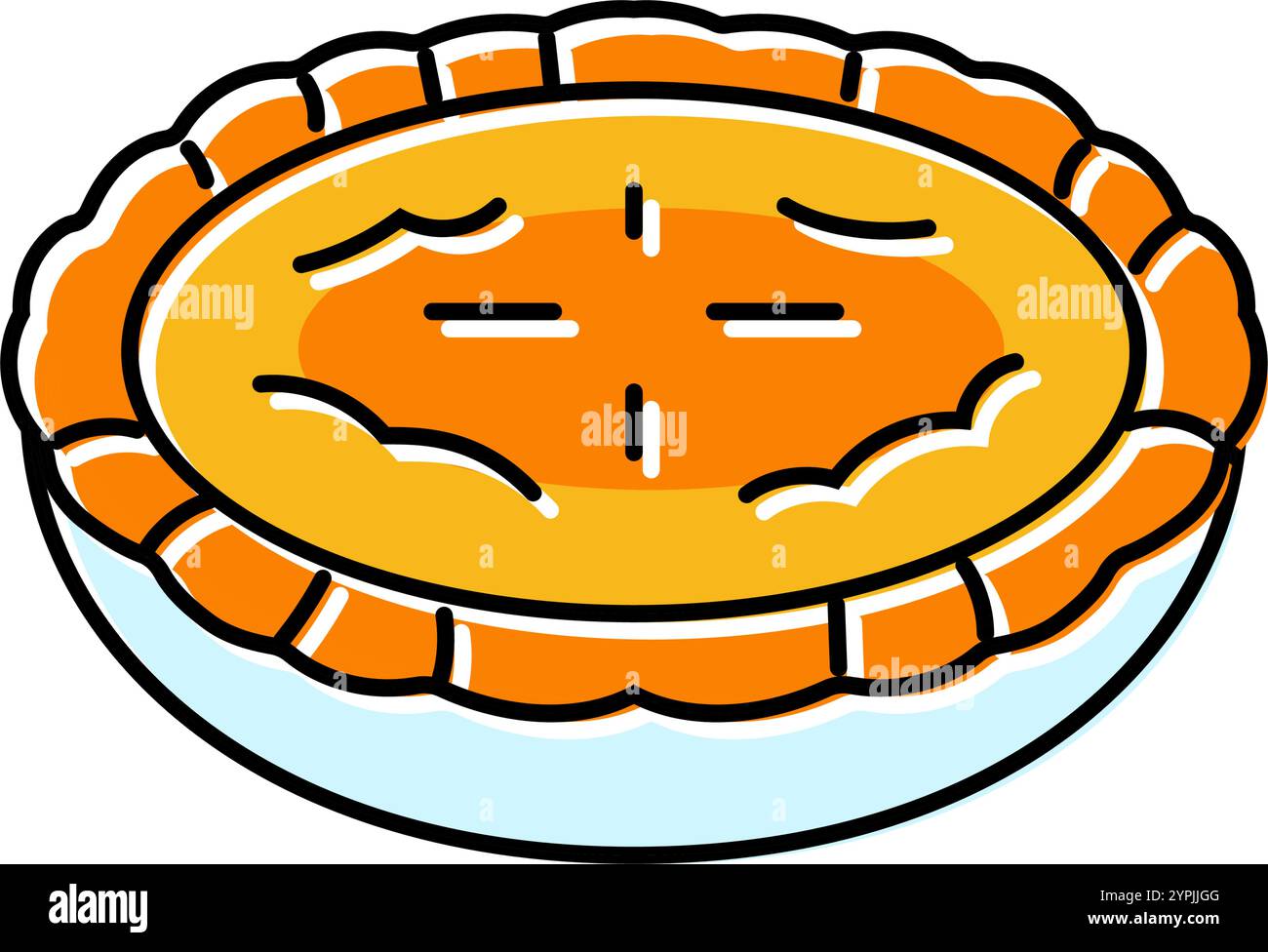 baking apple pie autumn color icon vector illustration Stock Vector ...