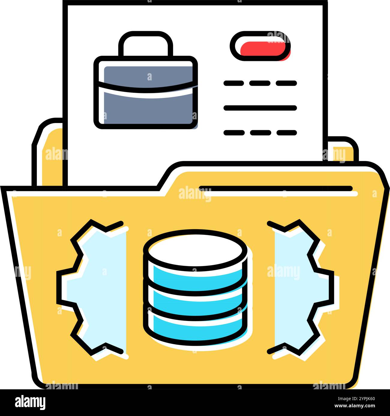 data governance business process color icon vector illustration Stock ...