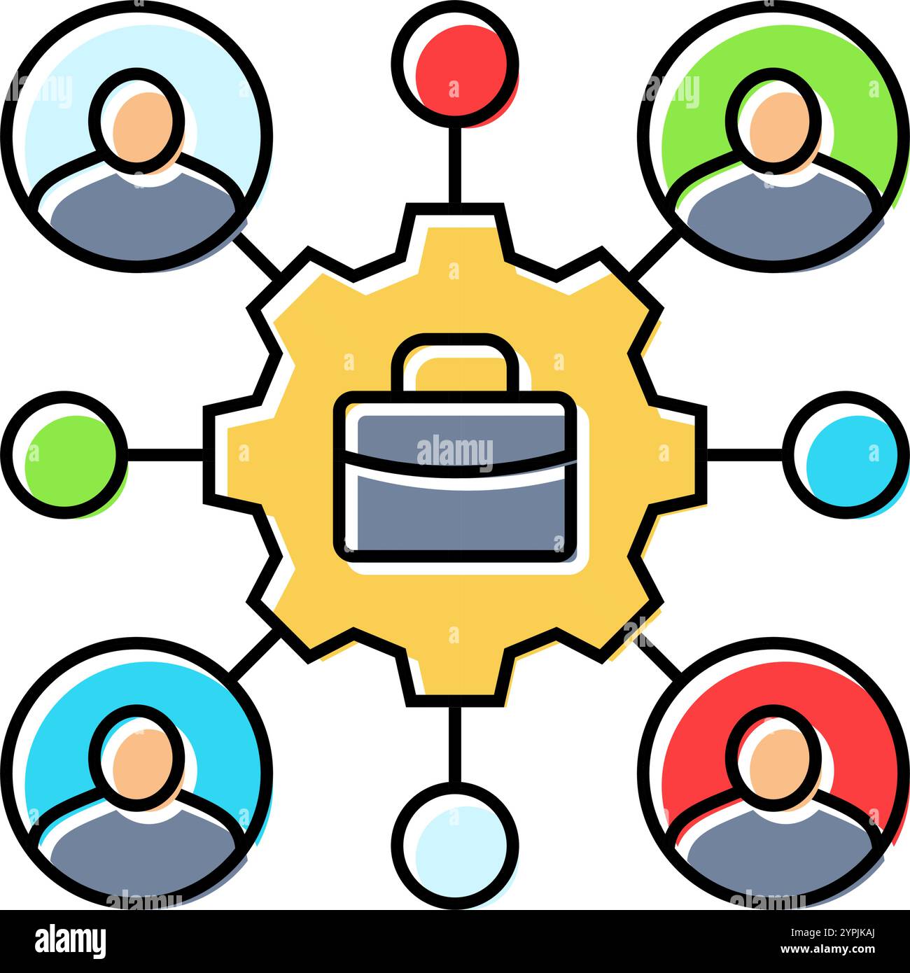environmental sustainability business color icon vector illustration ...