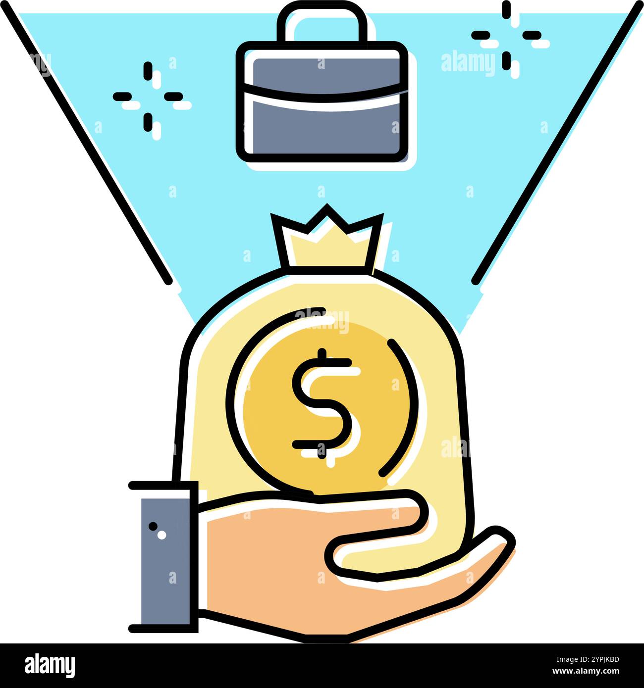 budgeting business process color icon vector illustration Stock Vector ...