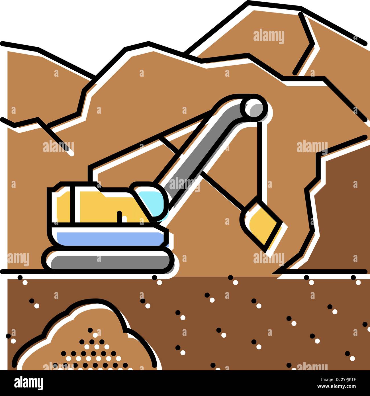 surface mining color icon vector illustration Stock Vector Image & Art ...
