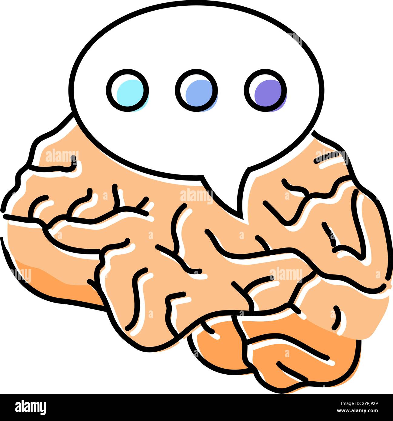 speech bubble brainstorm color icon vector illustration Stock Vector ...
