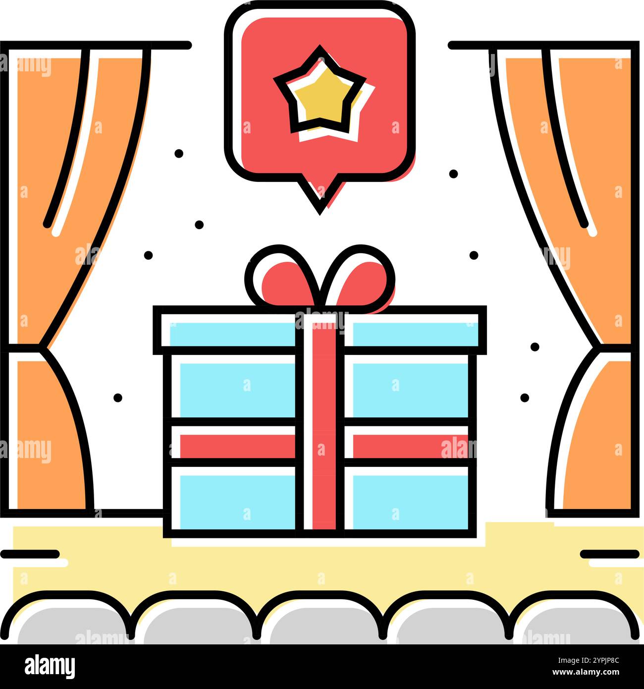 social events agency color icon vector illustration Stock Vector Image ...