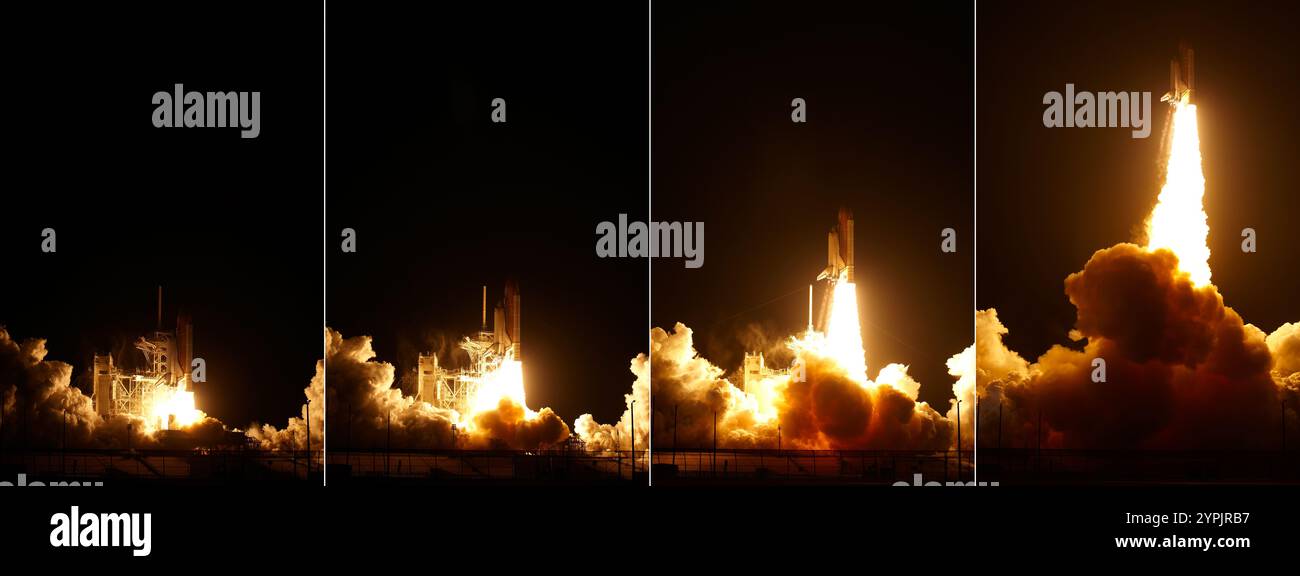 Launch sequence of Space Shuttle Endeavour on Space Transportation ...