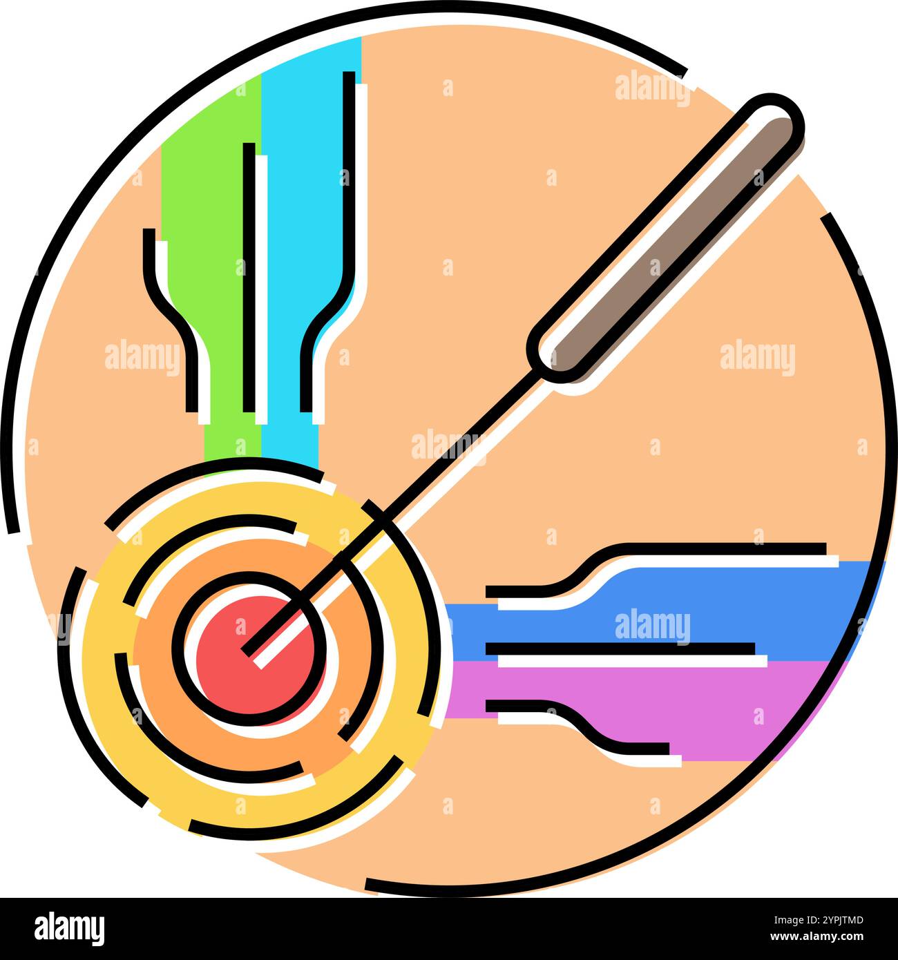 pressure point acupuncture color icon vector illustration Stock Vector ...