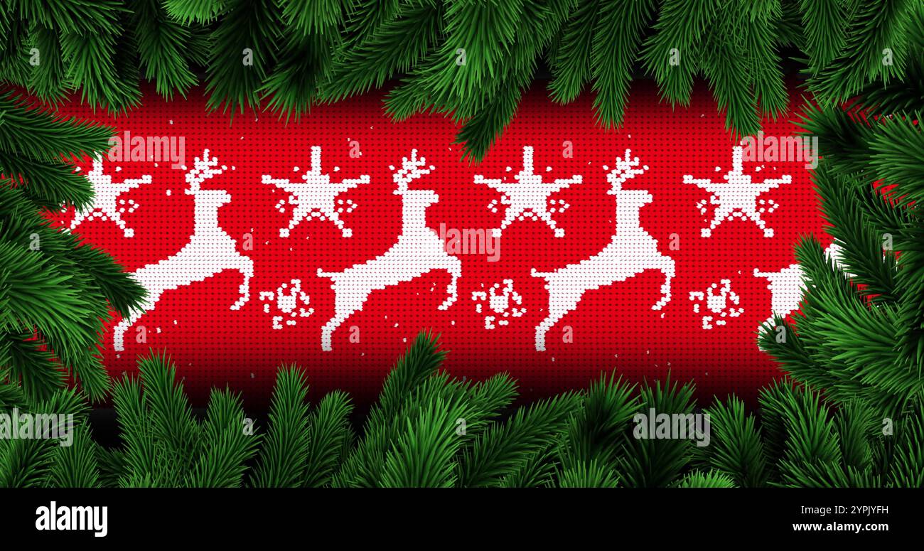 Animation snow falling fir tree hi-res stock photography and images - Alamy