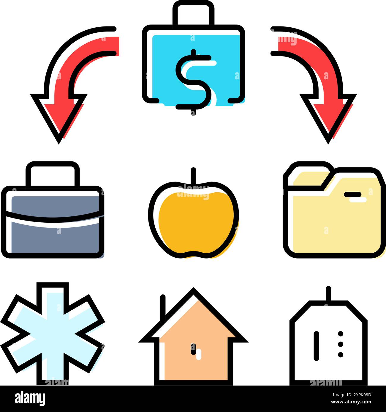 categories budget planning color icon vector illustration Stock Vector ...