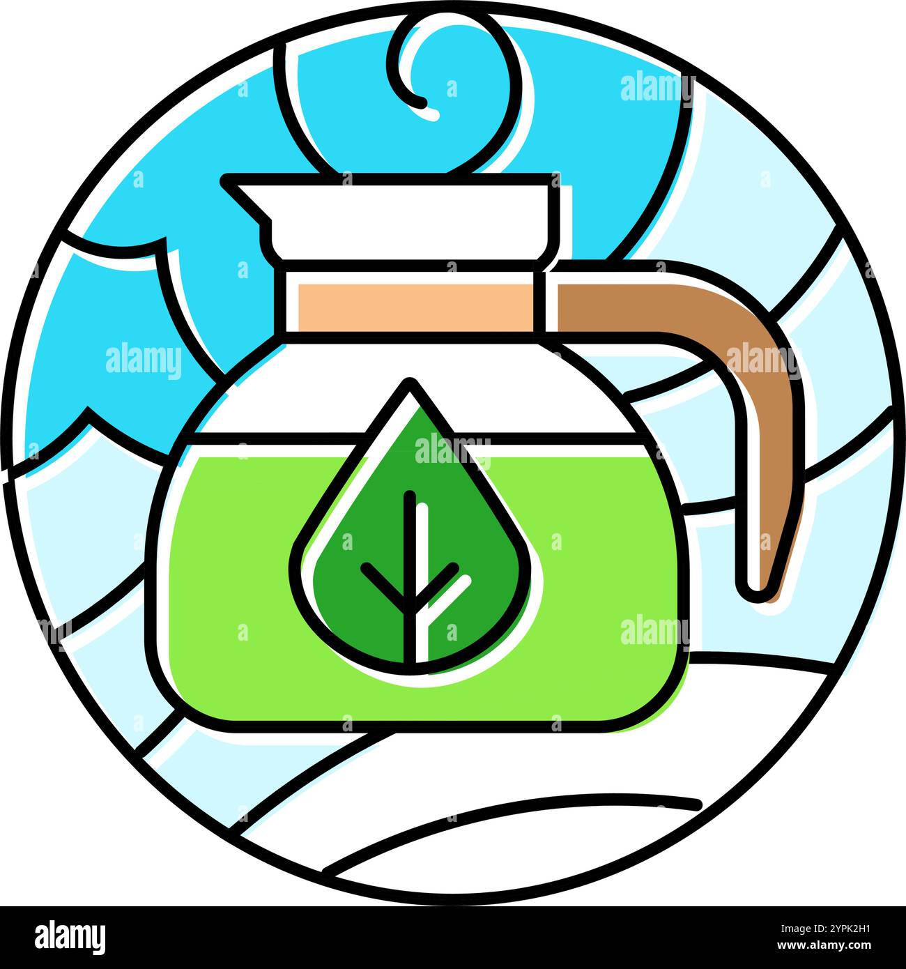 herbal tea ayurveda color icon vector illustration Stock Vector Image ...