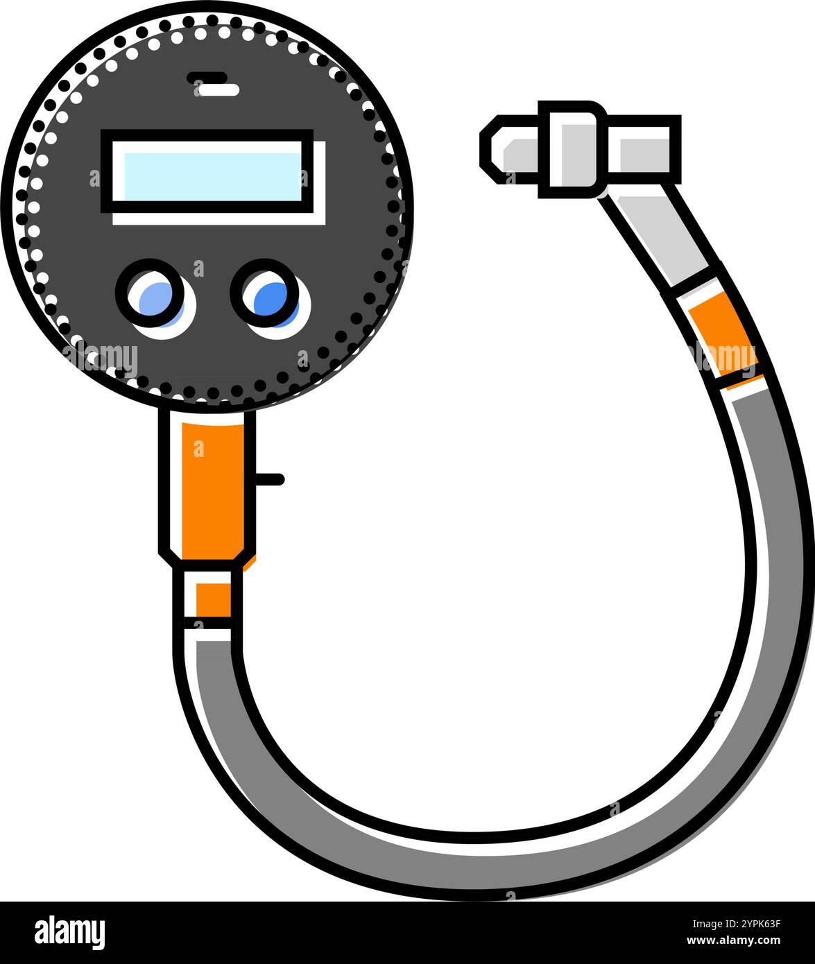 tire pressure gauge accessory color icon vector illustration Stock ...