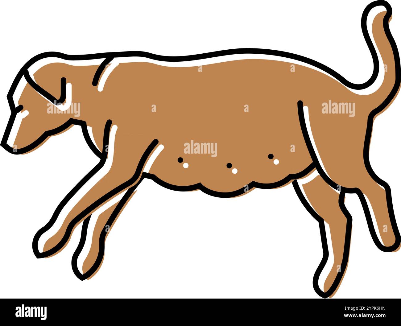 pregnant dog color icon vector illustration Stock Vector Image & Art ...