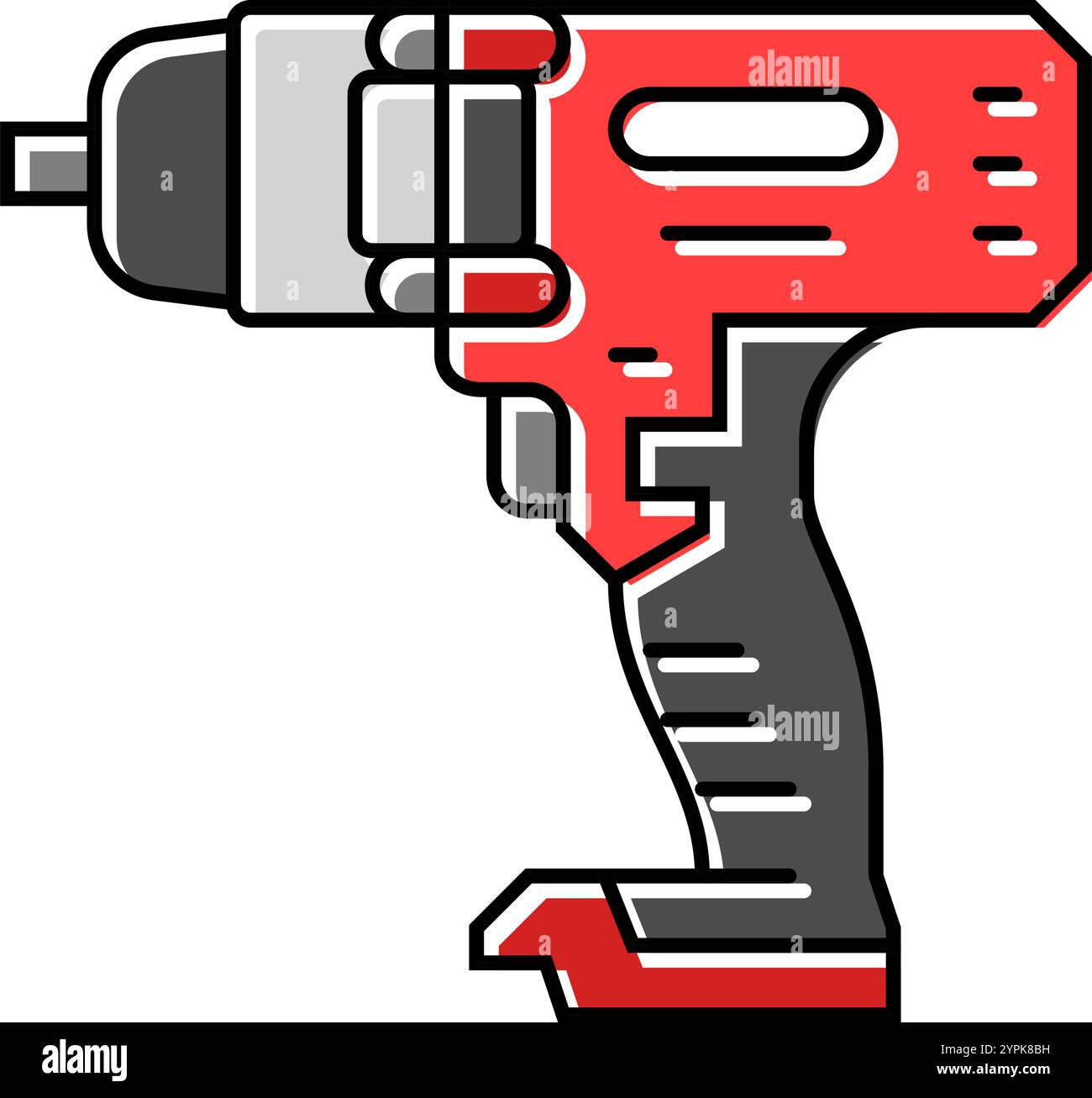 impact wrench car repair tool color icon vector illustration Stock ...