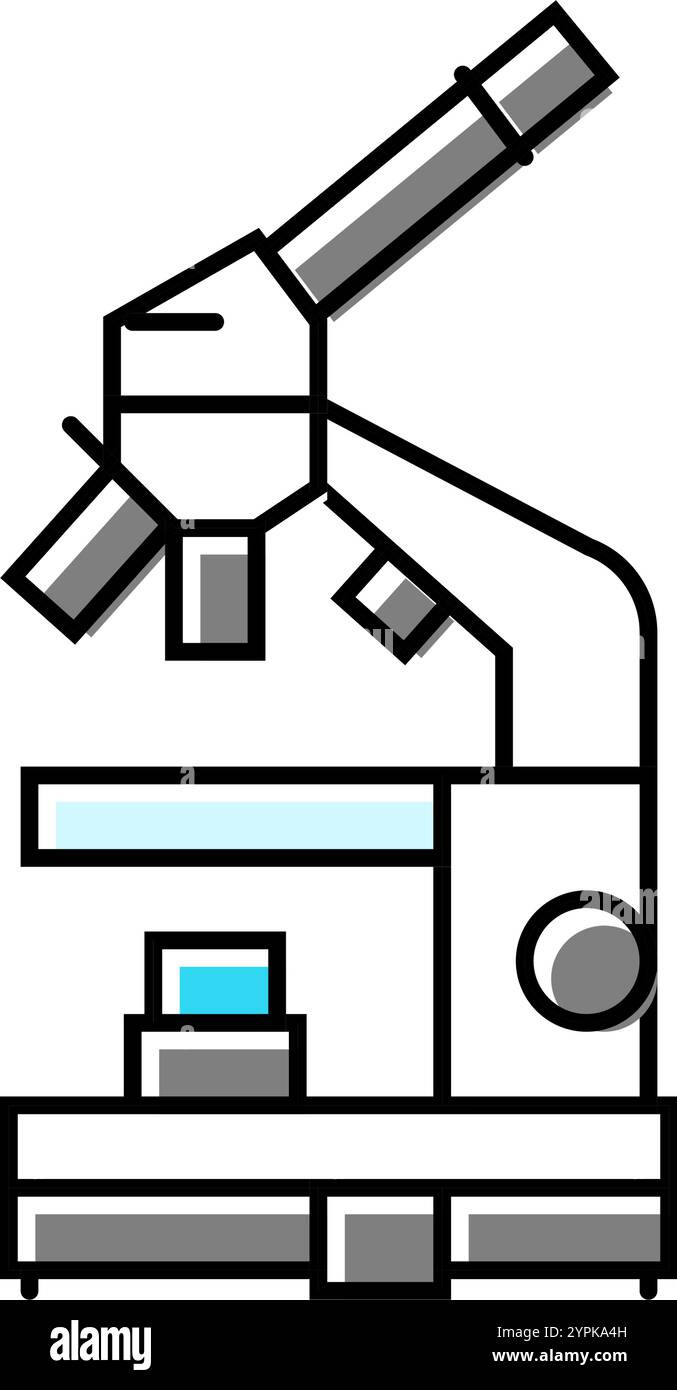 microscope genetic engineering color icon vector illustration Stock ...