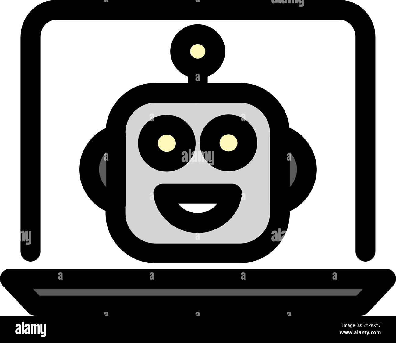 Artificial intelligence laptop symbol - artificial intelligence icon ...