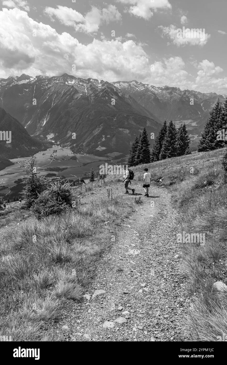 hiking in the austrian alps Stock Photo - Alamy