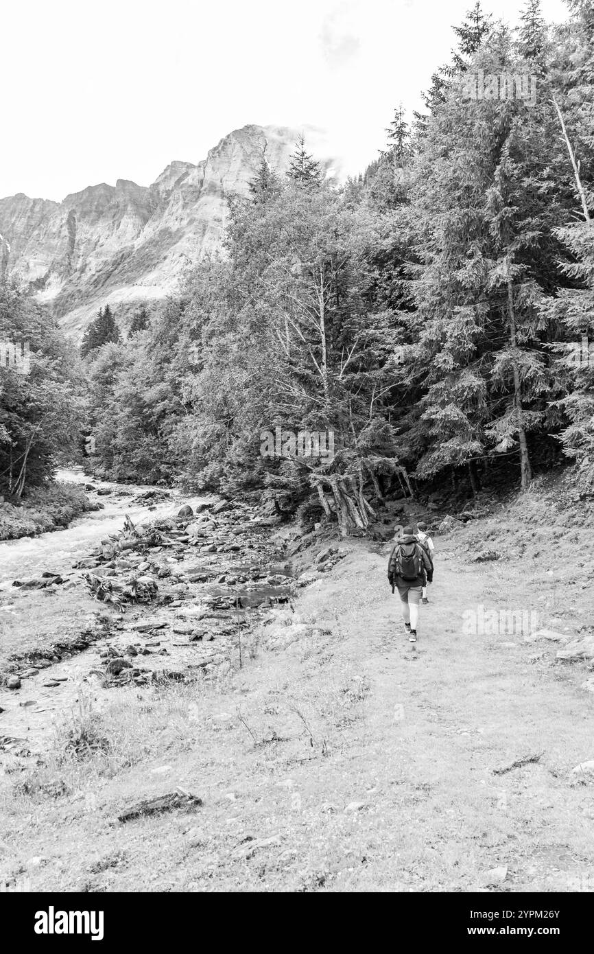 hiking in the austrian alps Stock Photo - Alamy