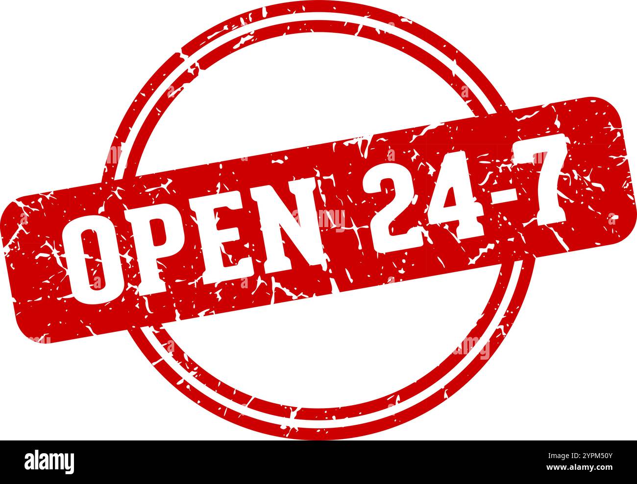 open 24 7 round stamp isolated on transparent background. open 24 7 ...