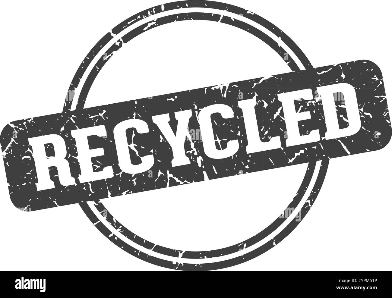 recycled round stamp isolated on transparent background. recycled stamp ...