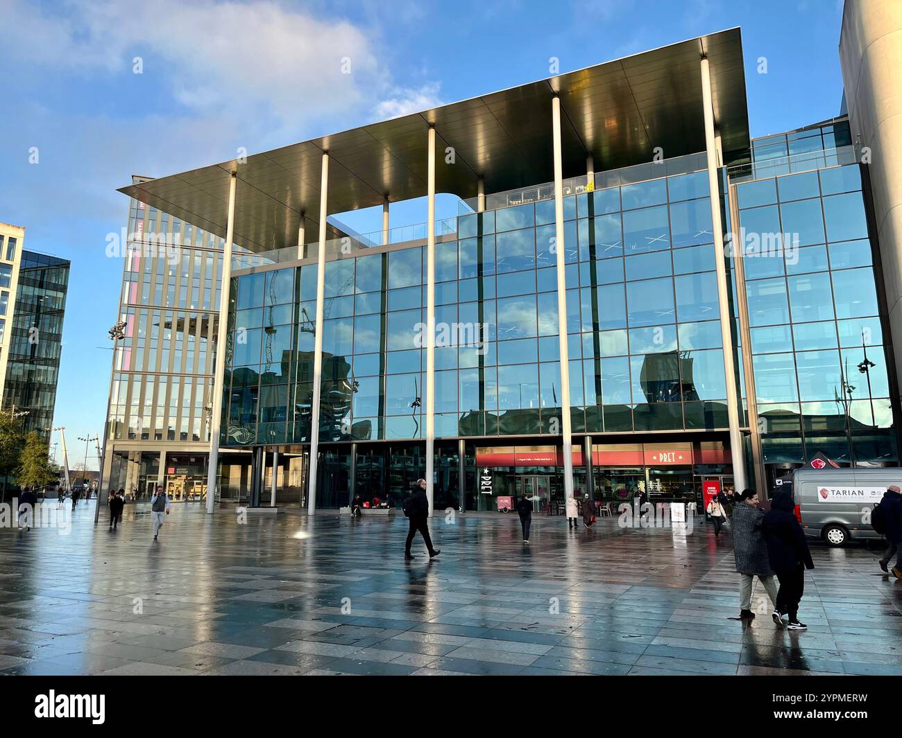 BBC Cymru Wales Office in Central Square. Cardiff, Wales, United Kingdom. 26th November 2024. - Smartphone Captured Stock Image
