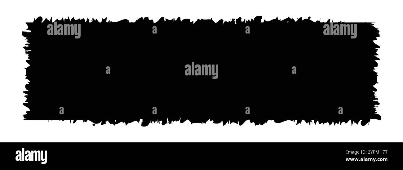 Grunge Black and White Frames . textured rectangles for image. Torn paper. Stock Vector