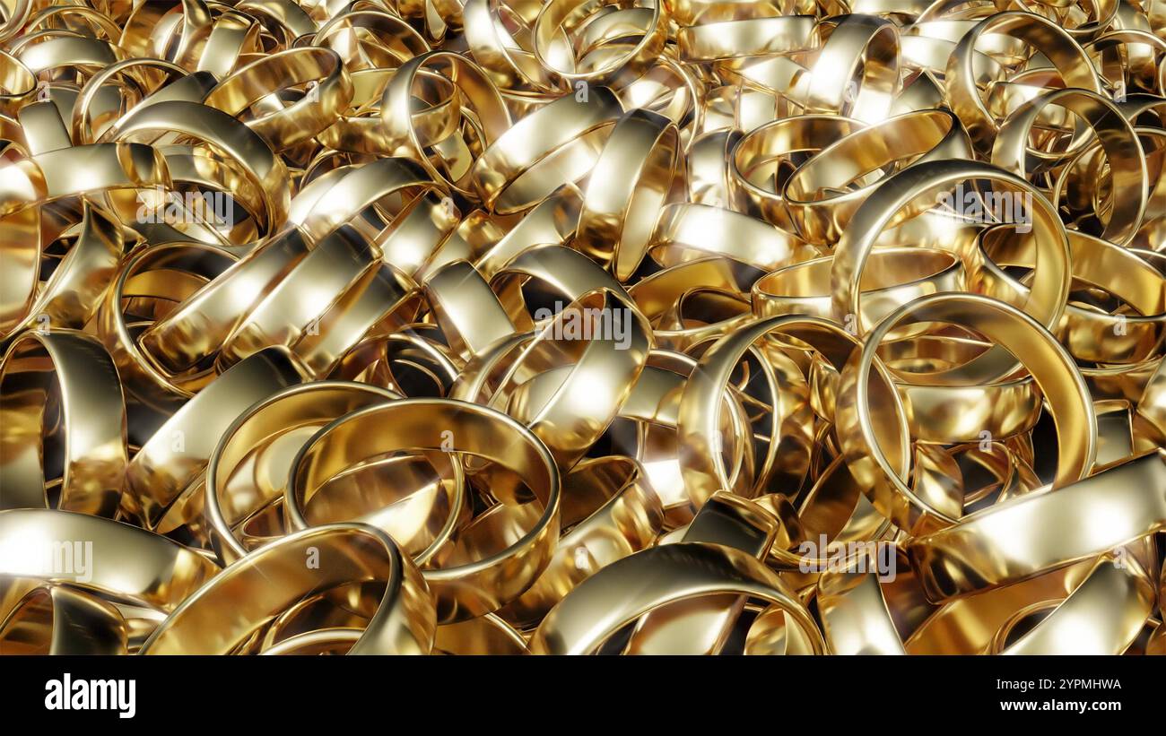 Gold jewelry pile hi-res stock photography and images - Alamy