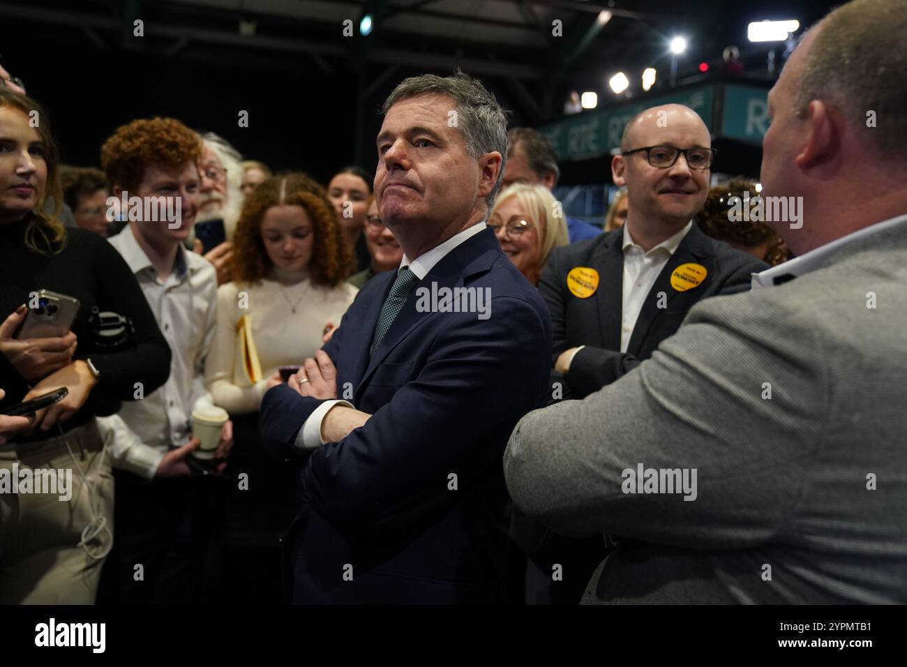 Fine Gael's Paschal Donohoe at RDS Simmonscourt, Dublin, as the