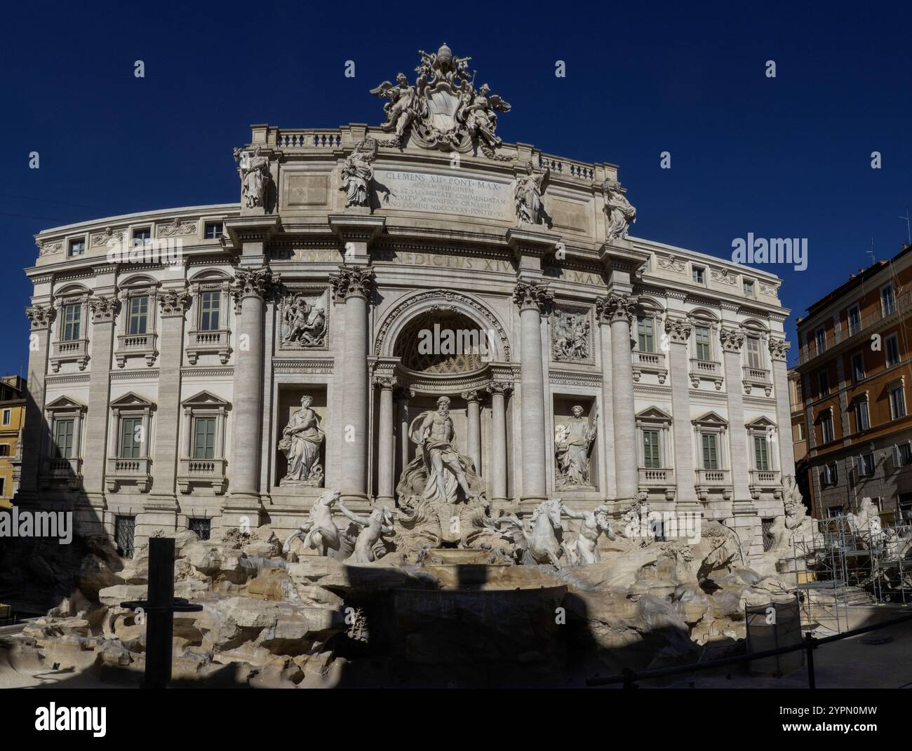 Rome, Italy-November 1, 2024: Fontana di Trevi is the largest Baroque ...