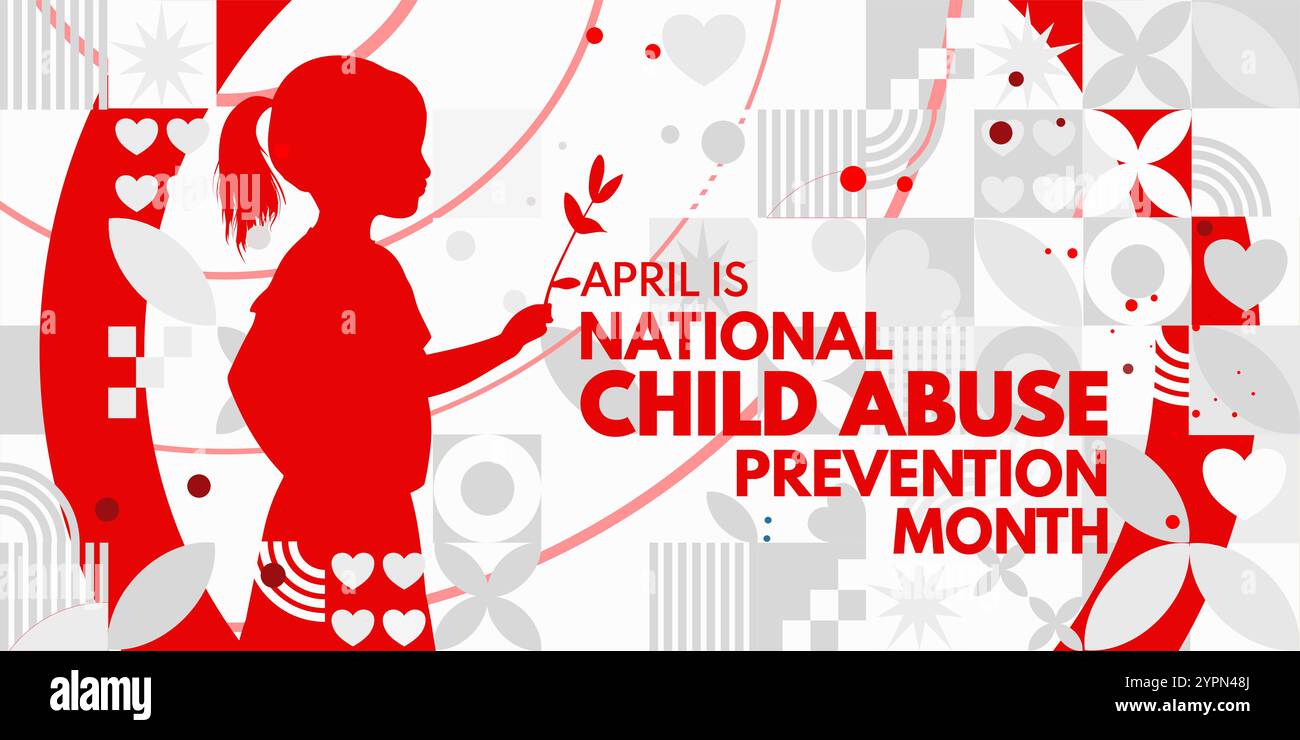 National Child Abuse Prevention Month Stock Vector Image & Art - Alamy