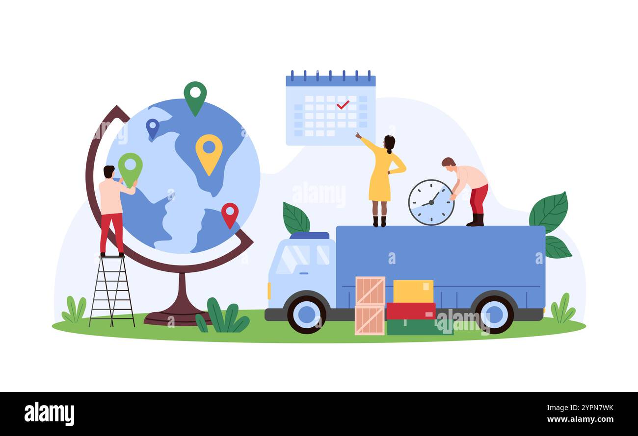 Global logistics and world map coverage, export and import, warehousing ...