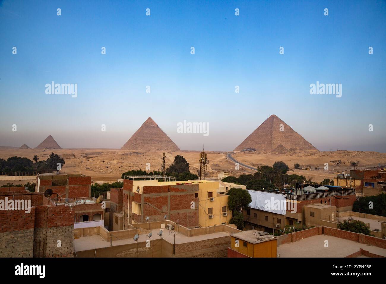 Pyramid of Egypt, view from the Giza area. Cairo, Egypt, November 1, 2023 Stock Photo