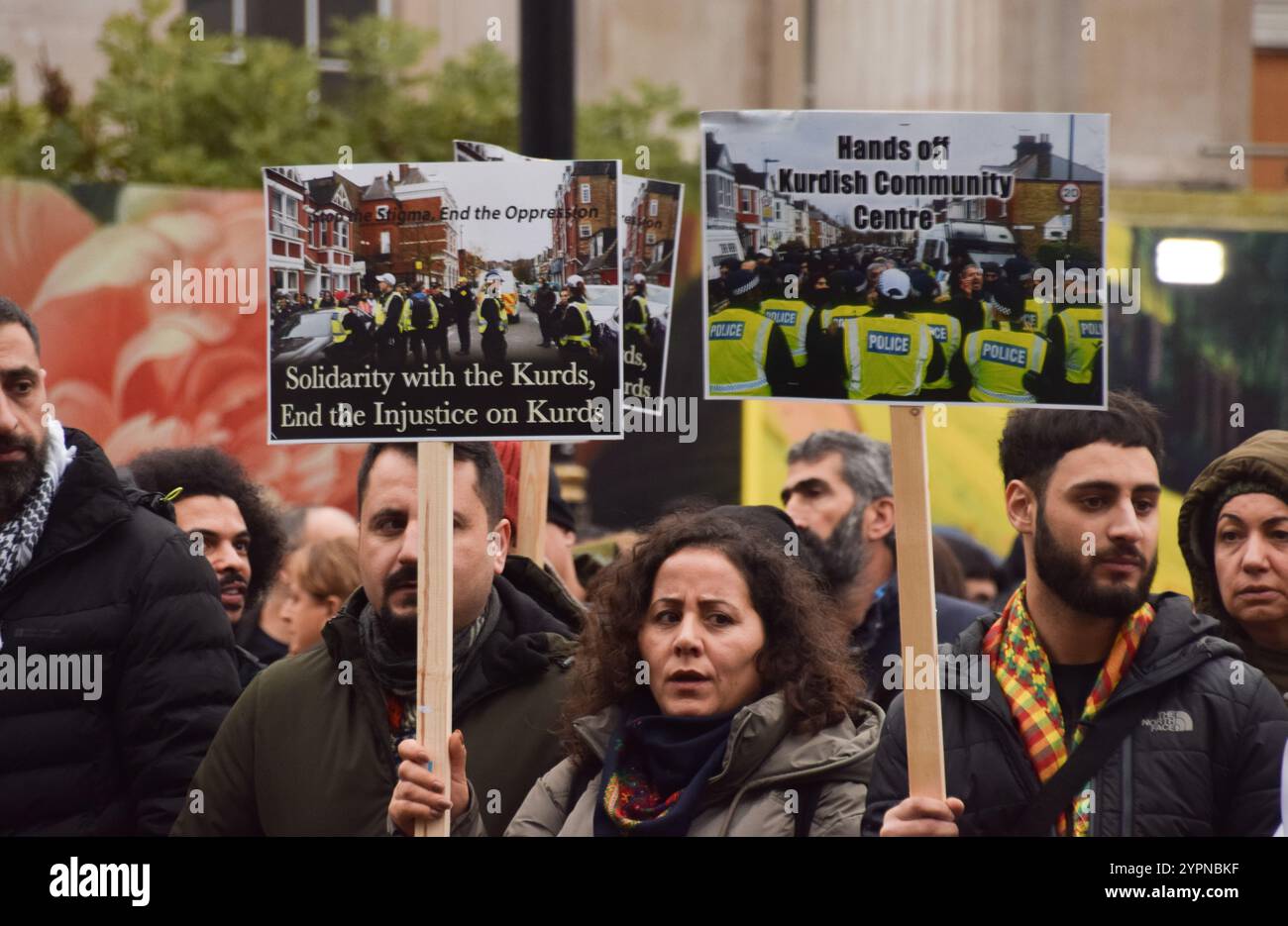 December 1, 2024, London, England, UK: Protesters march in Trafalgar ...