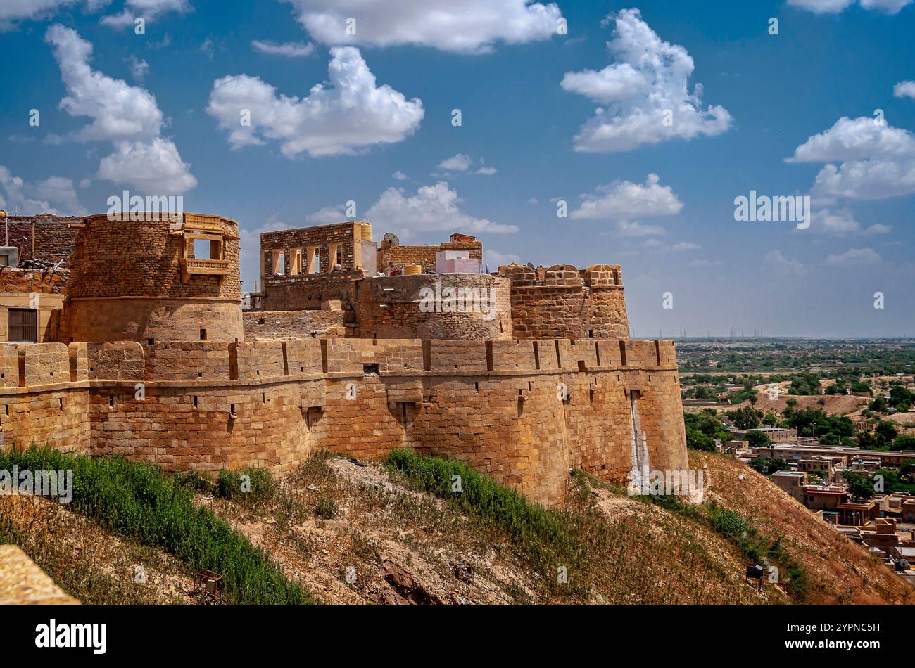 Walls of Jaisalmer Fort, Jaisalmer, Rajasthan, India. September 2015