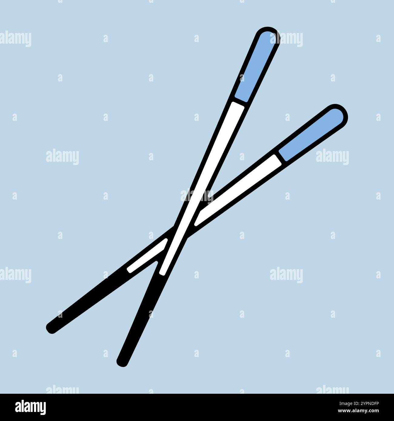 Chinese chopsticks, chop sticks vector icon. Kitchen appliance. Graph symbol for cooking web site design, logo, app, UI Stock Vector
