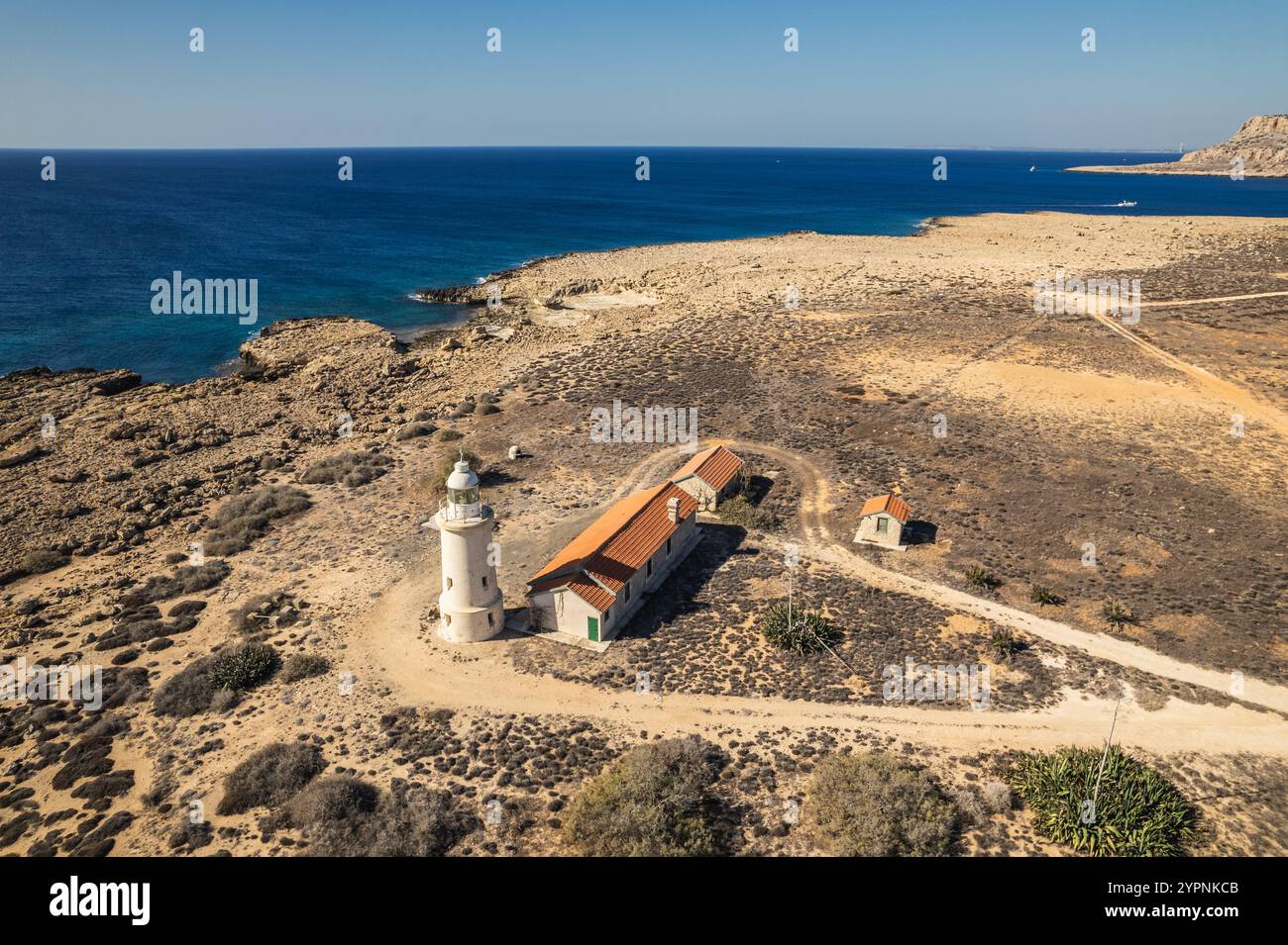 Aerial views lighthouse rocky coastline hi-res stock photography and ...
