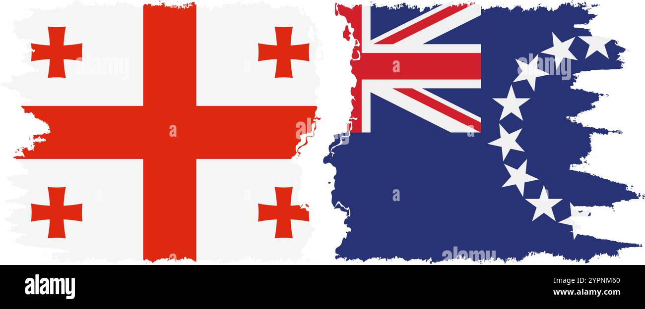 Georgia cook islands flag hi-res stock photography and images - Alamy
