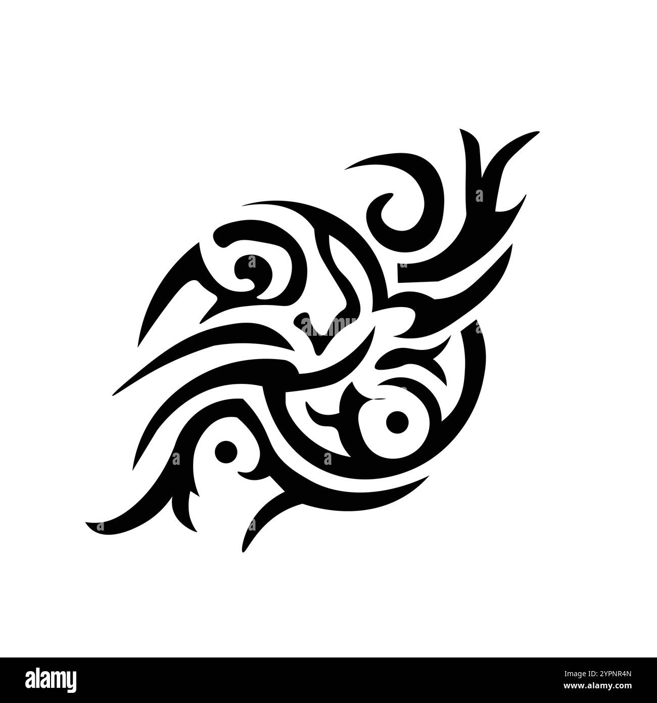 Floral Design A classic black and white floral design element featuring elegant Stock Vector